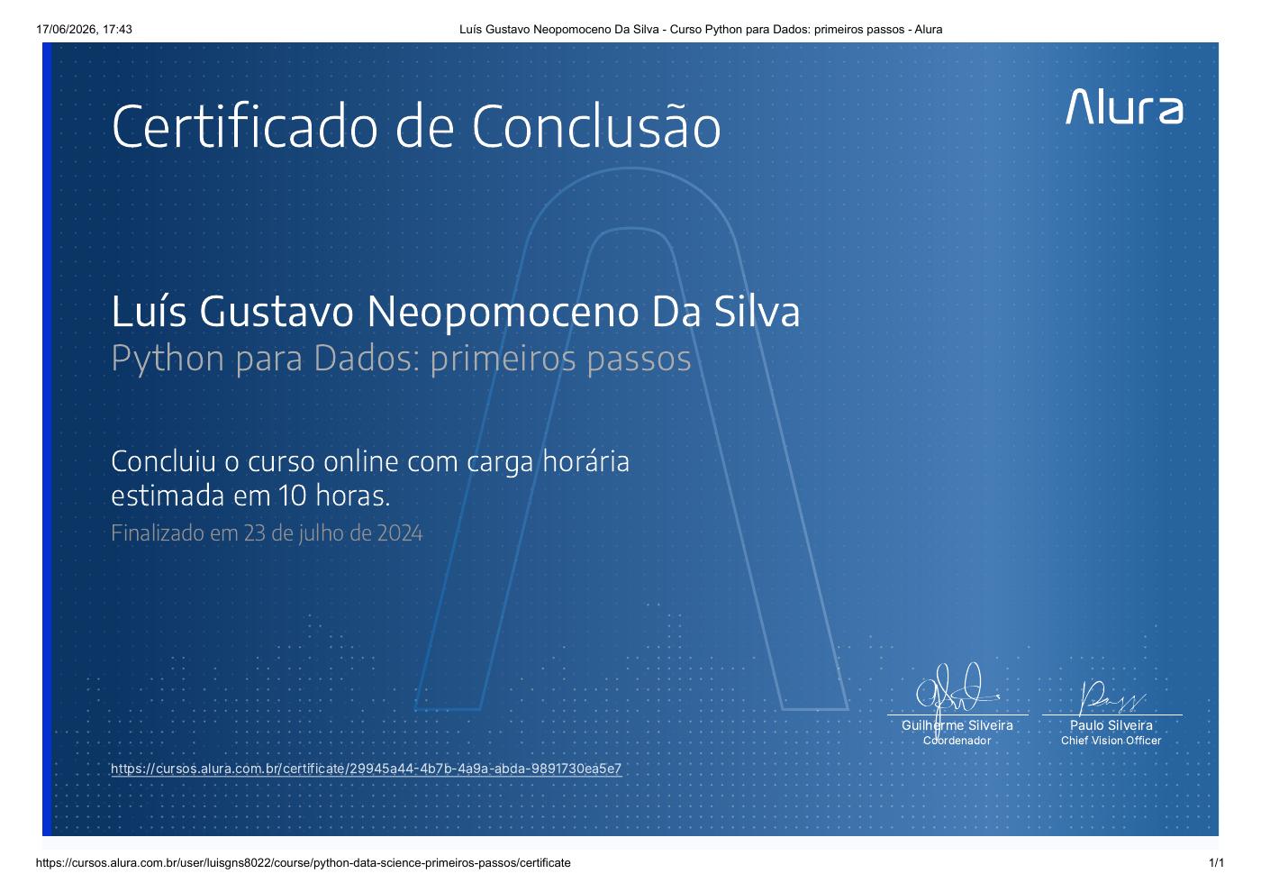 Prévia do certificado de Python para Dados: primeiros passos