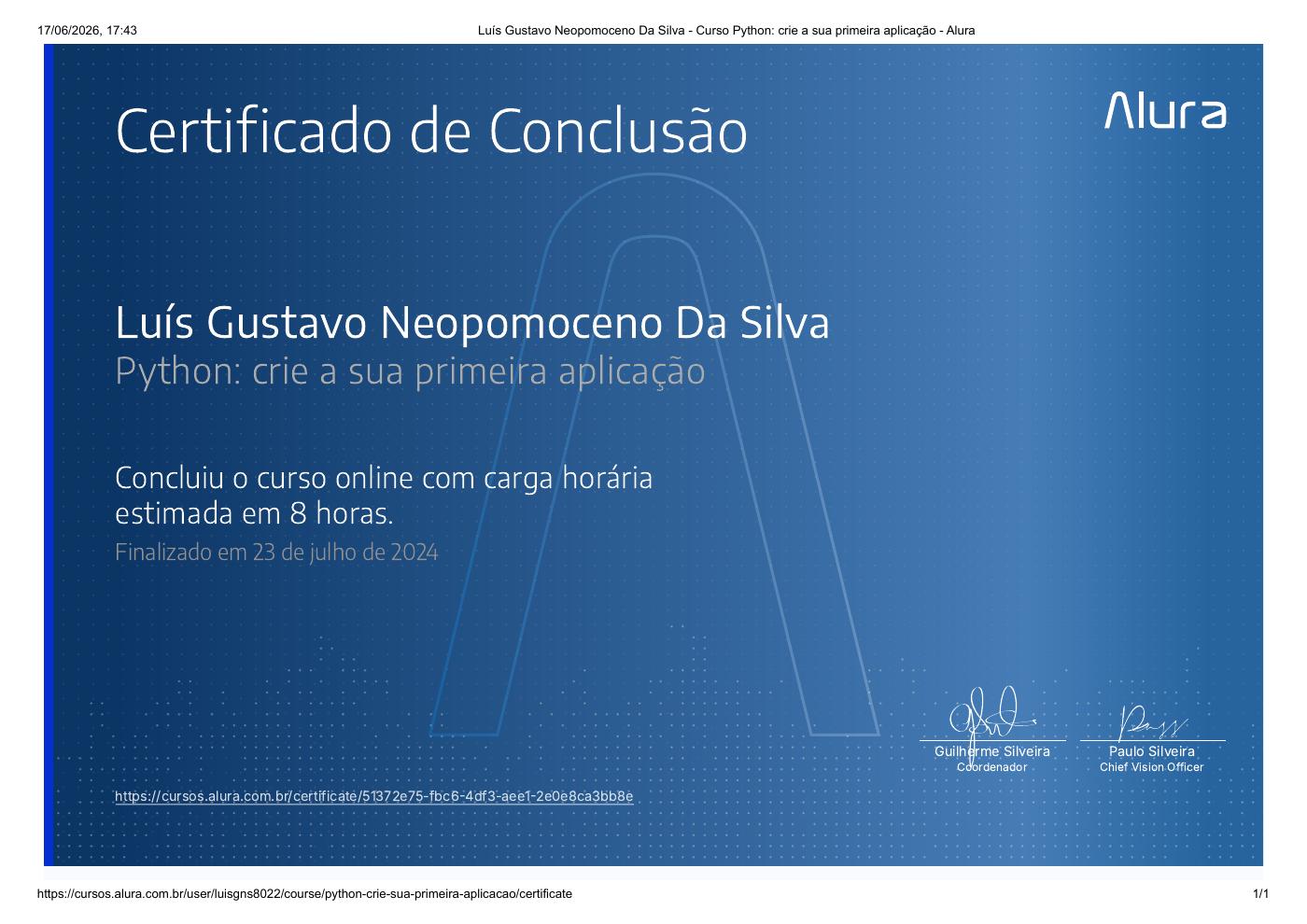 Prévia do certificado de Python: crie a sua primeira aplicação
