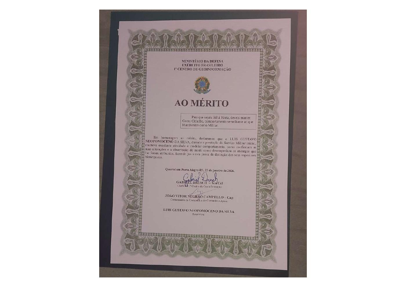 Prévia do certificado de Honra ao mérito